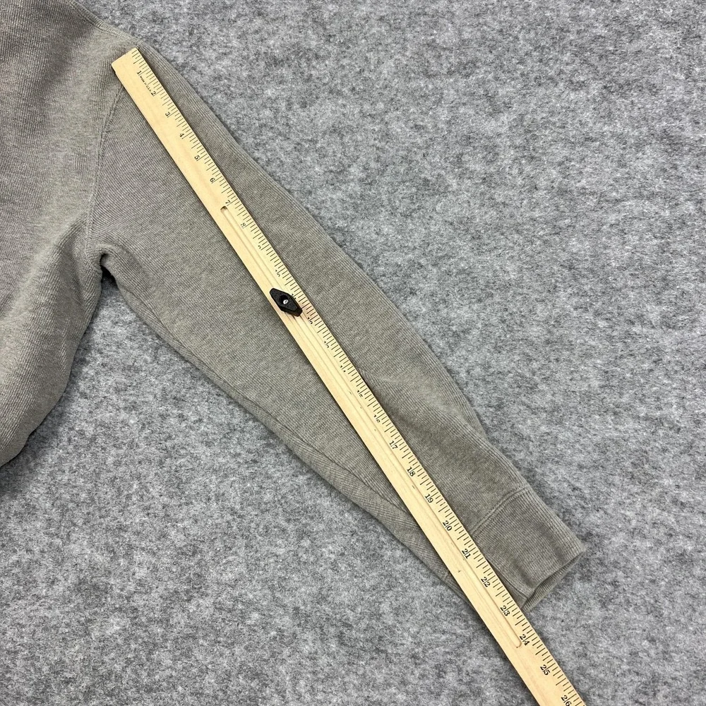 Polo Ralph Lauren Sweater Mens L Gray Mock Neck 1/4 Zip Pullover Preppy Casual